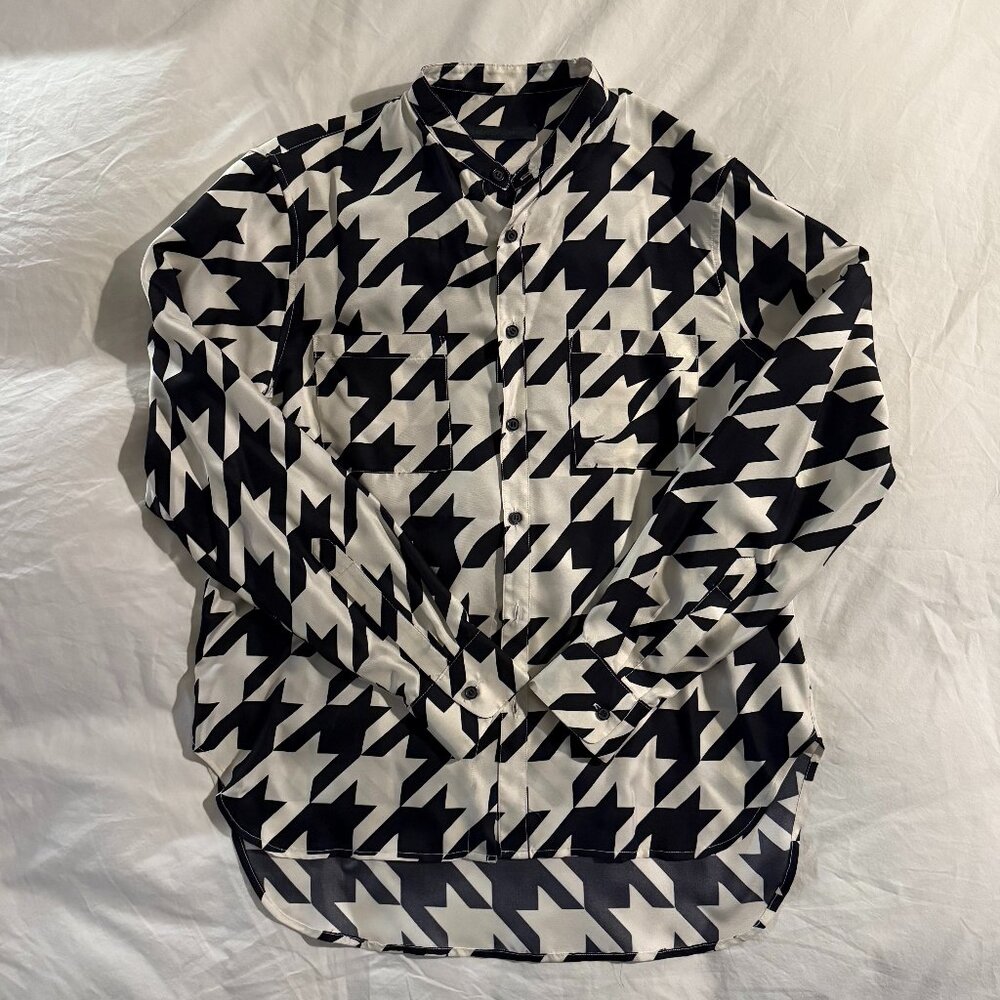 Creatures Of Comfort Houndstooth Silk Shirt